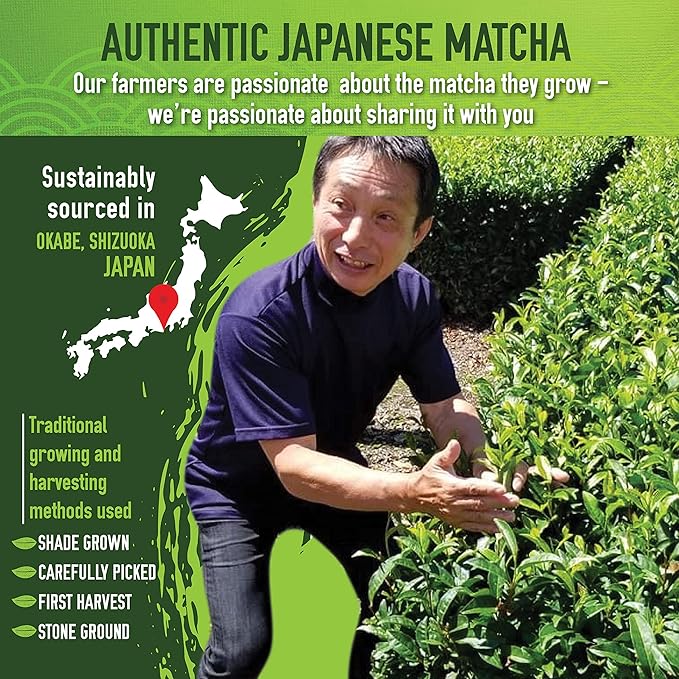 Matcha Organics - Premium Ceremonial Grade Matcha Green Tea Powder - Authentic 1st Harvest Japanese Green Tea - USDA & JAS Organic - Perfect for Ceremonial Matcha Latte Powder Smoothies 30g Tin 1.06oz
