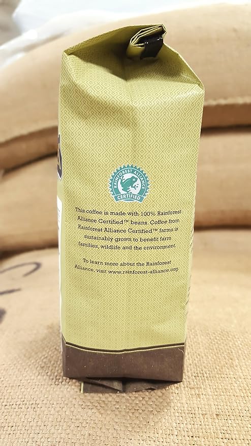 Verena Street 12 Ounce Whole Bean Coffee, Light Medium Roast, Lock & Dam 11, Rainforest Alliance Certified Arabica Coffee