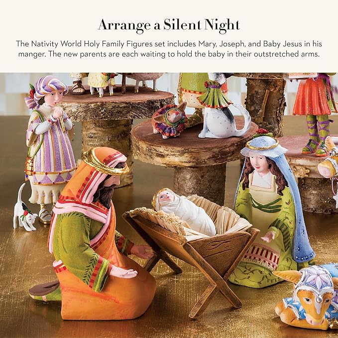 MACKENZIE-CHILDS Patience Brewster Nativity Figurine, Christmas Nativity Home Decor, World Holy Family