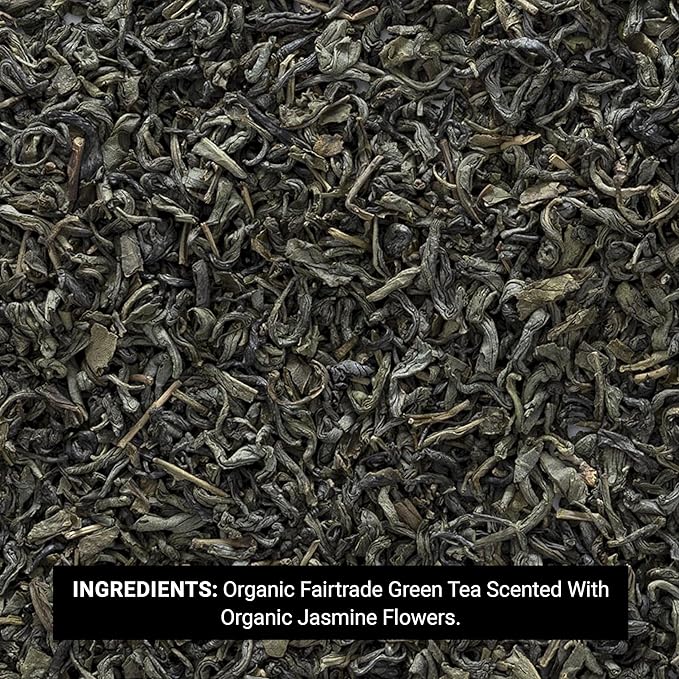 Frontier Co-op Organic Fair Trade Jasmine Green Tea, 1-Pound Bulk, Delicate Loose Leaf Green Tea, Floral, Dry & Medium Bodied