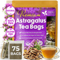 FreshDrinkUS, Premium 75 Astragalus Root Tea Bags, 100% Natural & Pure from Astragalus Root Herbal Tea. Made with Natural Material Tea Bags. No Sugar, No Caffeine, No Gluten, Vegan.