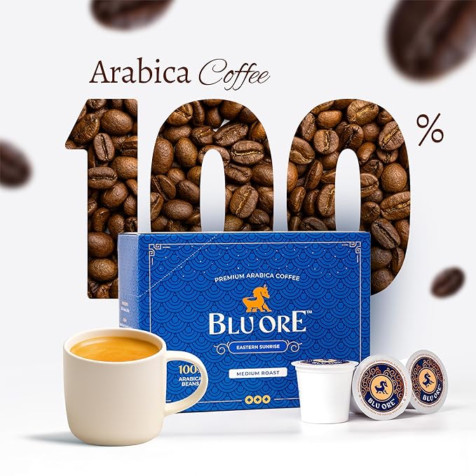 Blu Ore Premium Vietnamese Coffee Pods - Medium Roast - Recyclable Single Serve K-Cup Compatible (24 Count) - 100% Arabica Coffee, No Preservatives or Artificial Flavor