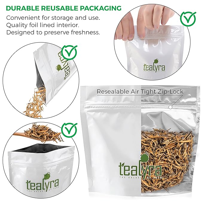 Tealyra - Imperial Golden Monkey - Yunnan Black Loose Leaf Tea - Best Chinese Black Tea - Bold Caffeine - 220g (8-ounce)