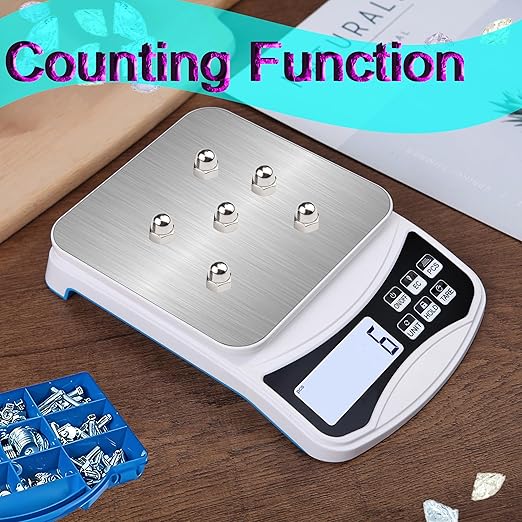 11lb/5kg Rechargeable Digital Kitchen Scale, 0.1g/0.001oz Precision Food Scale, Digital Grams and Ounces for Weight Loss, Baking,Cooking and Meal Prep,7 Units with Tare Function and Backlit LCD