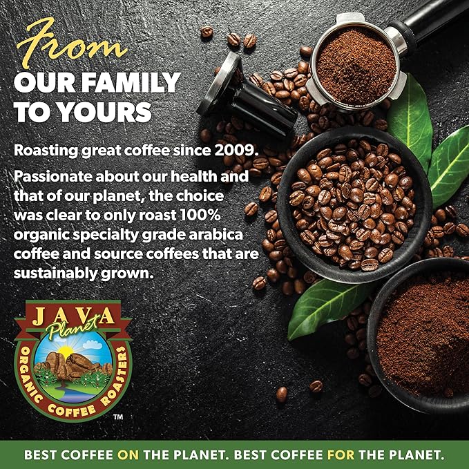 Low Acid Organic Coffee – Whole Bean, Mold-Free & Stomach Friendly by Java Planet, Sumatran Single Origin Coffee, Dark Roast, Smooth Full Flavored, 1LB Bag