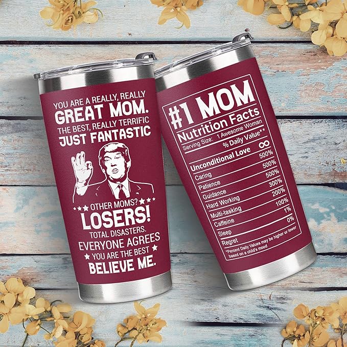Gifts for Mom from Daughter, Son - Mothers Day Gifts for Mom, Wife, Women - Moms Birthday Gift Ideas, Cool Birthday gifts for Moms, Mothers - Best mom Tumbler, 20 Oz Stainless Steel moms Coffee Cup