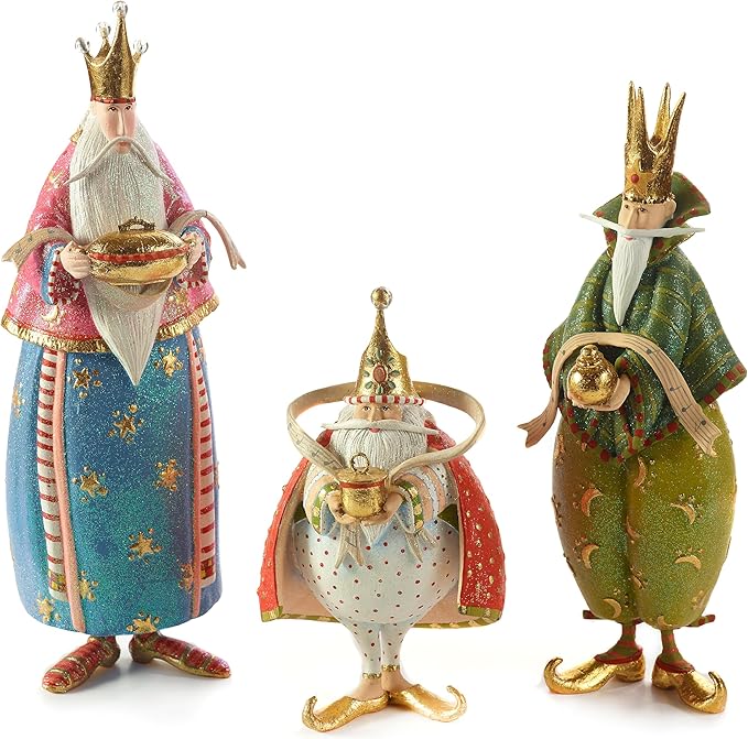 MACKENZIE-CHILDS Patience Brewster Nativity Figurine, Christmas Nativity Home Decor, Magi