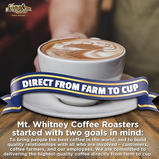 Mt. Whitney Organic French Roast, Dark Roast, Low Acid Coffee (Ground, 2 Lb)