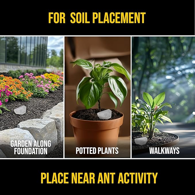 Catchmaster Defiant Outdoor Reusable Garden Stakes Ant Traps (5 Pack) – Kills Ants in Garden, Soil or Mulch - Liquid Ant Killer Bait NOT Included – No Mess, Discreet Bait Stations for Pest Control