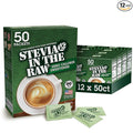 Stevia In The Raw, Plant Based Zero Calorie, Sugar Substitute, No Erythritol, Sugar-Free Sweetener for Coffee, Hot & Cold Drinks, Suitable For Diabetics, Vegan, Gluten-Free, 50 Count Packets (12 Pack)