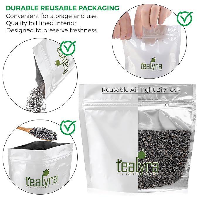 Teayra - Keemun Mao Feng - Premium Chinese Black Loose Leaf Tea - Perfect English Breakfast Tea - Energy Boost - Caffeine Bold - 110g (4-ounce)