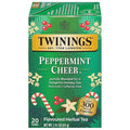 Twinings Peppermint Cheer Herbal Tea Individually Wrapped Bags, 20 Count (Pack of 1), Peppermint & Vanilla, Naturally Caffeine-Free, Enjoy Hot or Iced, 20 Teabags