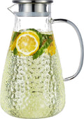 Karafu Glass Pitcher with Lid, 78 Oz Heat Resistant Water Jug for Hot/Cold Water, Ice tea and Juice Beverage