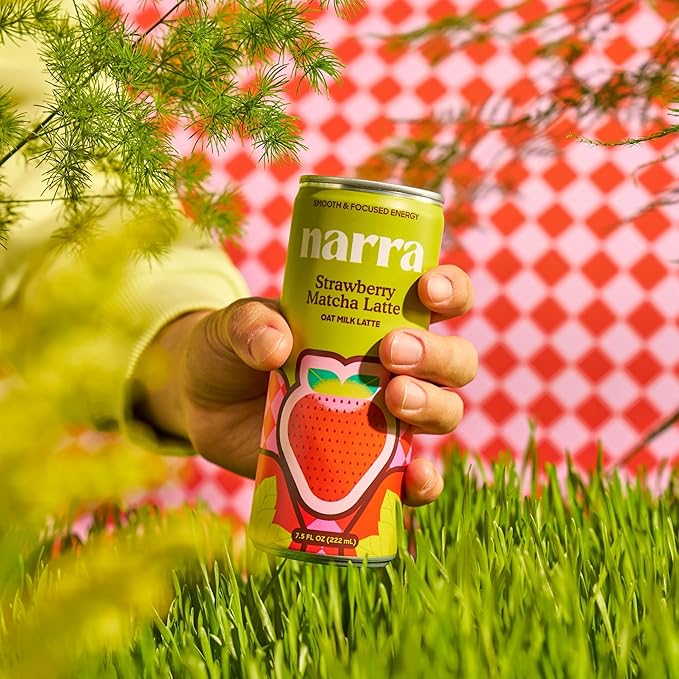 Narra, Oat Milk Tea Latte Variety Pack - Black Tea, Roasted Oolong, Strawberry Matcha, Natural Caffeine & L-Theanine, Organic Oat Milk, MCT Oil, Dairy Free, Non-GMO, 7.5 Fl Oz (6 Pack)