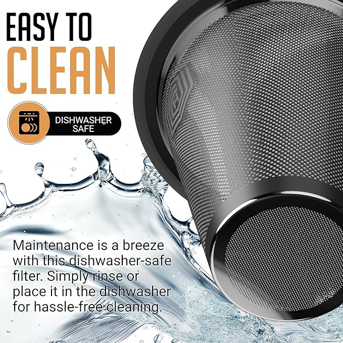 HEXNUB Metal Filter for Fellow Stagg XF Pour Over Coffee Maker, No More Paper Filters - Designed for Stagg [XF] Coffee Dripper for Enhanced Filtration, Reusable Stainless Steel Mesh
