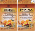 Twinings Orange & Cinnamon Spice Herbal Tea Individually Wrapped Bags, 20 Count (Pack of 2), Naturally Caffeine-Free, Enjoy Hot or Iced, 20 Teabags