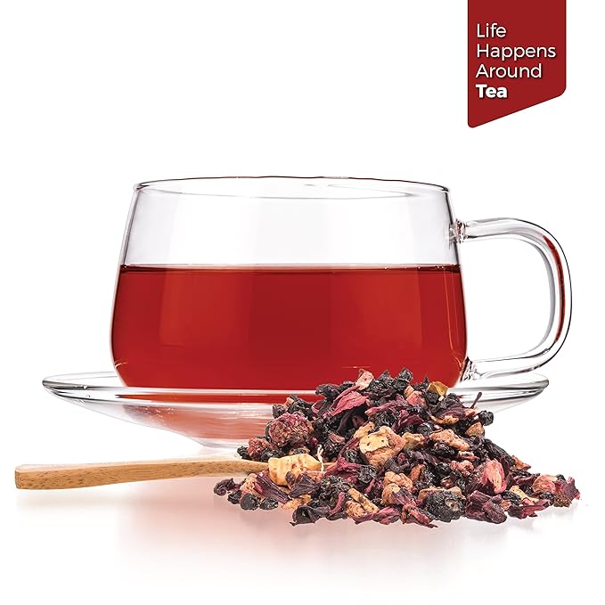Tealyra - Grandma's Garden Berry - Fruit Tea Blend - Hibiscus and Berries Based Herbal Loose Leaf Tea - Vitamines Rich - Caffeine-Free - Hot and Iced Tea - 220g (8-ounce)