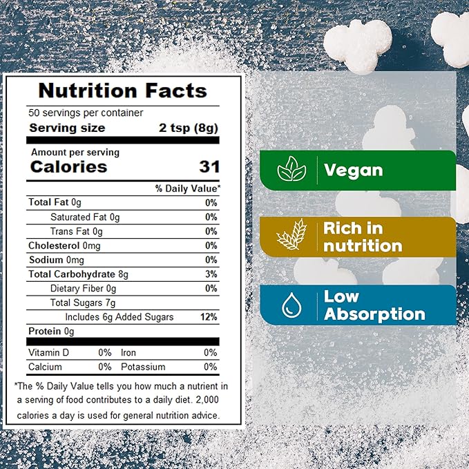 Xylose Rice Sugar, Unrefined Natural Sugar, Xylitol, Low Absorption, Rich Rice Flavor, 14.1oz