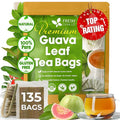 FreshDrinkUS, Premium 135 Guava Leaf Tea Bags, Handmade, From Great Origin, 100% Natural and Pure. Guava Tea, Loose Leaf Herbal Tea. No Sugar/Caffeine/Gluten, Vegan.
