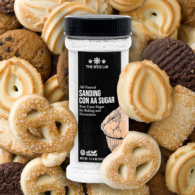 The Spice Lab Confectioners Sugar - White Extra Coarse Con AA Sugar Crystals for Baking and Cupcake Decorations - 1 Pound - Excellent for Decorating Cookies & Candy - Greatfor Bakeries (11.4 Oz)