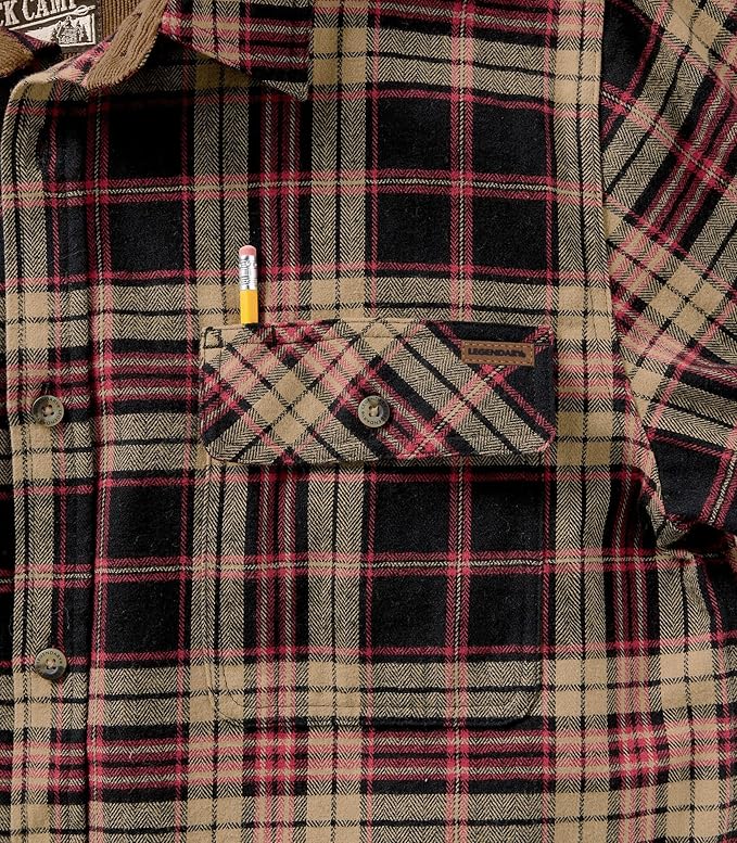 Legendary Whitetails Men's Flannel Shirt Long Sleeve Button Down 100% Cotton