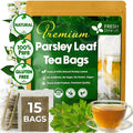 FreshDrinkUS, Premium 15 Parsley Leaf Tea Bags, 100% Natural & Pure from Parsley Leaves. Loose Leaf Parsley Herbal Tea. Made with Natural Material Tea Bags. No Sugar, No Caffeine, No Gluten, Vegan.