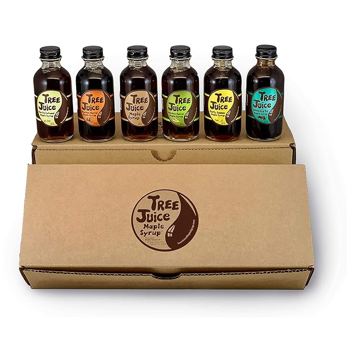 Tree Juice Maple Syrup Gift Box | Gift for Birthdays, Corporate, Holidays, and more | 6-2 ounce bottles…