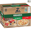 QUAKER Instant Oatmeal, USDA Organic, Non-GMO Project Verified, 3 Flavor Variety Pack, Individual Packets, 32 Count (Pack of 1)