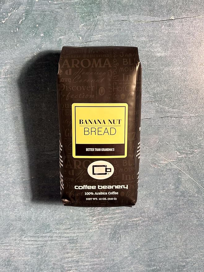 Banana Nut Bread Flavored Coffee, Specialty Arabica Coffee, Medium Roast, 12 ounce, Very Fine