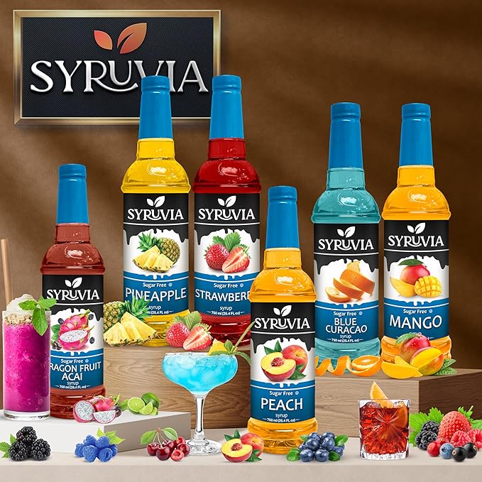 Syruvia Sugar Free Coffee Syrup, Cheese Pancake Flavored Syrup for Drinks, Lattes and Desserts – 25.4 fl oz