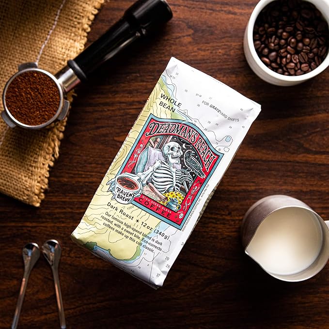 Raven's Brew Whole Bean Coffee Variety Pack - 3 Delicious Flavors - Wicked Wolf, Three Peckered Billy Goat and Deadman's Reach - 12 oz each