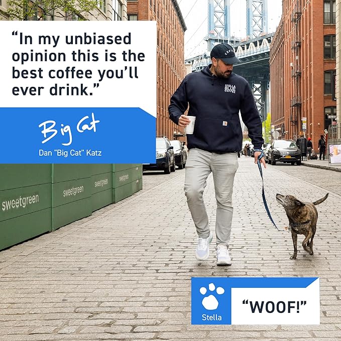 Stella Blue Cold Brew Coffee Bags, Miss Peaches Blend, Medium Roast Ground Coffee, Smooth, Bold and Refreshing 100% Arabica, 6 Brew Packets, Makes 24 Cups, Rainforest Alliance Certified