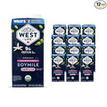 West Life Organic Soy Milk, Unsweetened Vanilla, 8g of Protein, Vegan Dairy Alternative, Lactose-Free, Shelf Stable, 32oz (Pack of 12)