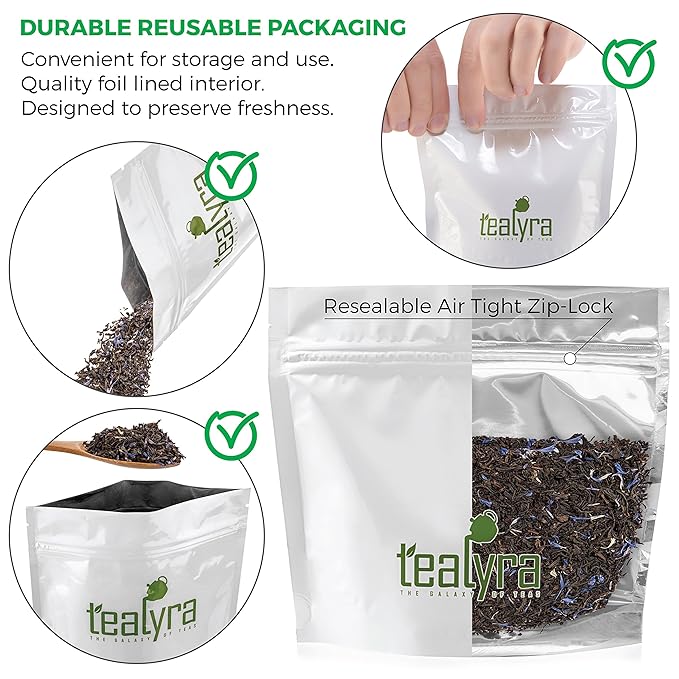 Tealyra - Cream Earl Grey Moonlight | Luxurious Black Loose Leaf Tea | Citrusy Bergamot & French Vanilla Flavor | All Natural Ingredients, 100g (3.5-ounce)