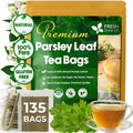 FreshDrinkUS, Premium 135 Parsley Leaf Tea Bags, 100% Natural & Pure from Parsley Leaves. Loose Leaf Parsley Herbal Tea. Made with Natural Material Tea Bags. No Sugar, No Caffeine, No Gluten, Vegan.