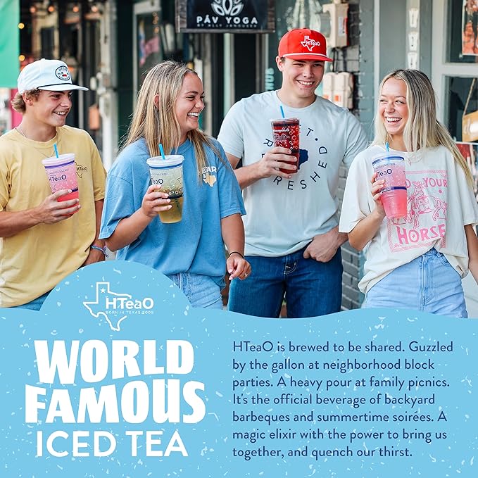 HTeaO Coconut Black Iced Tea Bags – Makes 4 Gallons in 5 Minutes – Large Loaded Tea Sachets for Parties, Family Gatherings, & Groups – Texas-Style Ice Tea Packets for Quick Brew (8-Count)