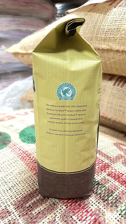 Verena Street 2 Pound Ground Coffee, Medium Roast, Julien's Breakfast Blend, Rainforest Alliance Certified Arabica Coffee
