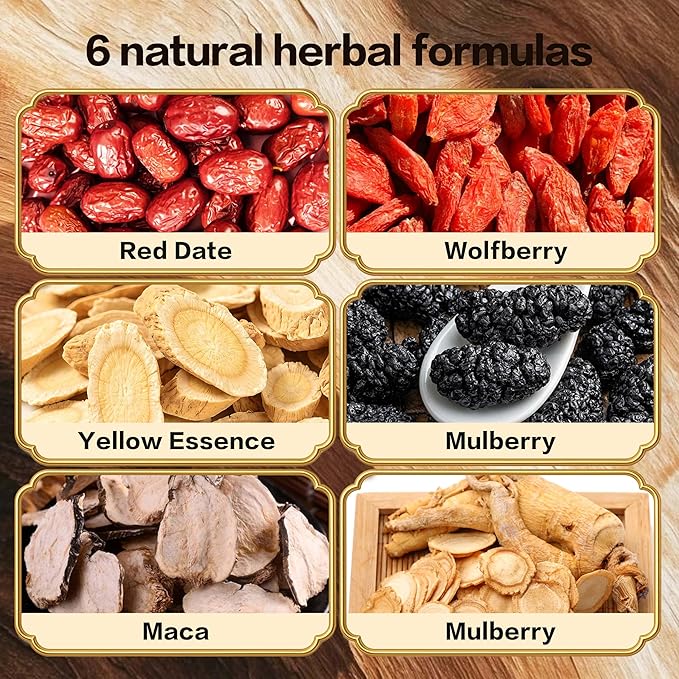 Monbrizz Kidney Tea Formula Ginseng Five Treasure Tea, for Men and Women, Natural Herbal Ingredients for Kidney Traditional Beverage Fruit Organic (20 Bag, Gram, 150.0)