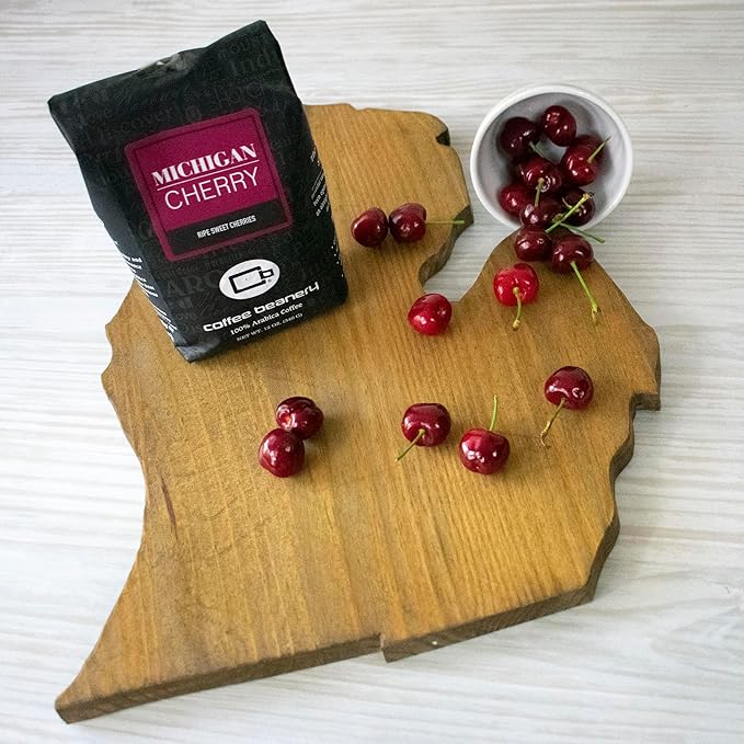 Half Caff Michigan Cherry Flavored Coffee | 12oz Whole Bean | 100% Specialty Arabica