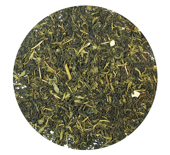 Greenhilltea Decaf Jasmine Green Tea, Green Tea CO2 naturally processed Caffeine-Free Tea - 8 Oz Bag