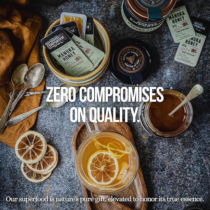Manuka Emporium Raw Manuka Honey Packets On-the-Go MGO263+ (UMF 10+ Equiv.) 72 x 0.18oz Snap-Packets | Certified & Authentic | Harvested & Packed in New Zealand