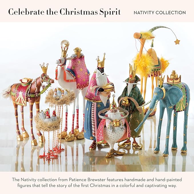 MACKENZIE-CHILDS Patience Brewster Nativity Figurine, Christmas Nativity Home Decor, Golda the Horse