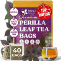 FreshDrinkUS, Premium Perilla Leaf Tea – 40 Tea Bags | 100% Pure Perilla Leaves | Caffeine-Free, Non-GMO, Natural Packaging | Herbal Tea Bags for Daily Enjoyment. Gluten-Free. Sugar-Free. Vegan