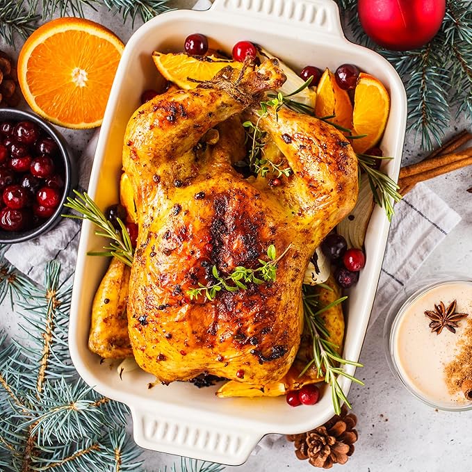 Sunvivi 8-Quart Roaster Oven with Self-Basting Lid, Electric Turkey Roaster Oven with Removable Pan and Rack, Stainless Steel, Black
