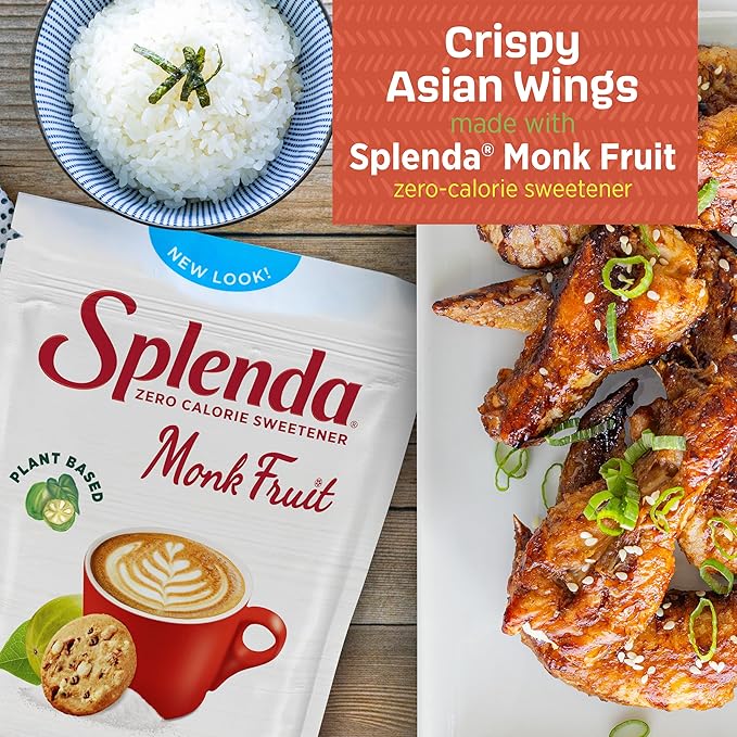 Splenda Monk Fruit Zero Calorie Plant Based Granulated Sweetener, 3 Pound Resealable Bag