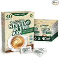 Organic Stevia In The Raw, Plant Based Zero Calorie Natural Sweetener, No Erythritol, Sugar Substitute, Sweetener for Coffee, Hot & Cold Drinks, Non-GMO, Vegan, Gluten-Free, 40 Count Packets (6 Pack)