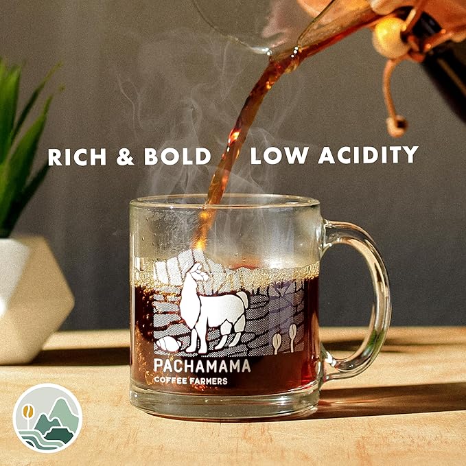 Pachamama Organic Coffee - Dark Roast Whole Bean Coffee Bundle - 2x10 oz bags - French Roast + Farmer's Blend - Farmer Owned & Regenerative