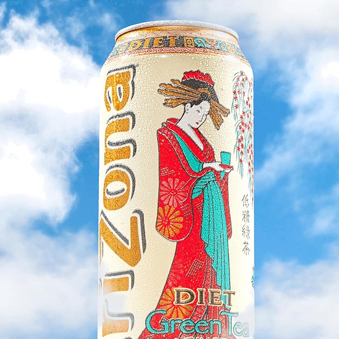 Arizona Diet Green Tea - Big Can, 22 Fl Oz (Pack of 12)