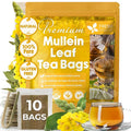 FreshDrinkUS, Premium 10 Mullein Leaf Tea Bags For Lungs, 100% Natural & Pure from Mullein Leaves. Loose Leaf Mullein Herbal Tea. Made with Natural Material Tea Bags. No Sugar, No Caffeine, No Gluten, Vegan.
