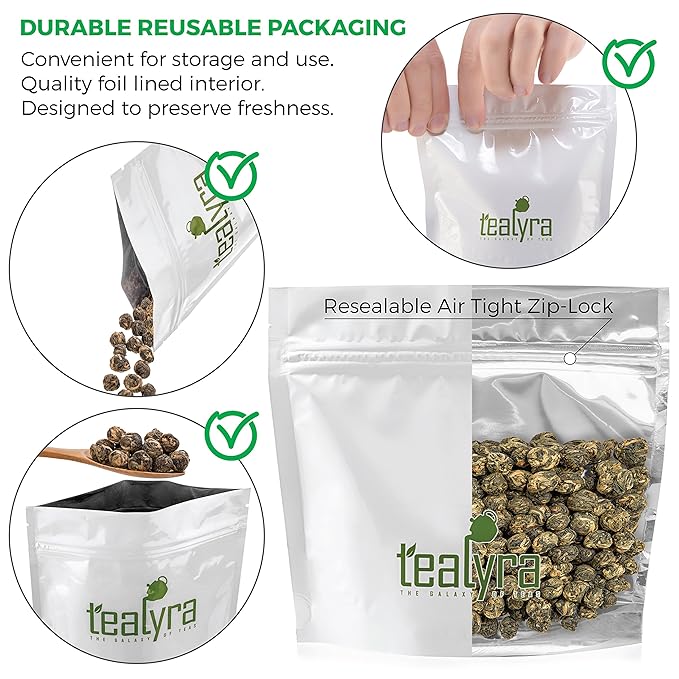 Tealyra - Black Dragon Pearls - Yunnan Special Black Tea - Loose Leaf Tea - Premium Tea - Bold Caffeine - 110g (4-ounce)